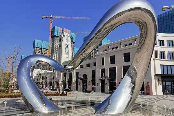 Custom Stainless Steel Infinity Heart Loop Sculpture – Landmark Public Art  Custom Stainless Steel Infinity Heart Loop Sculpture – Landmark Public Art